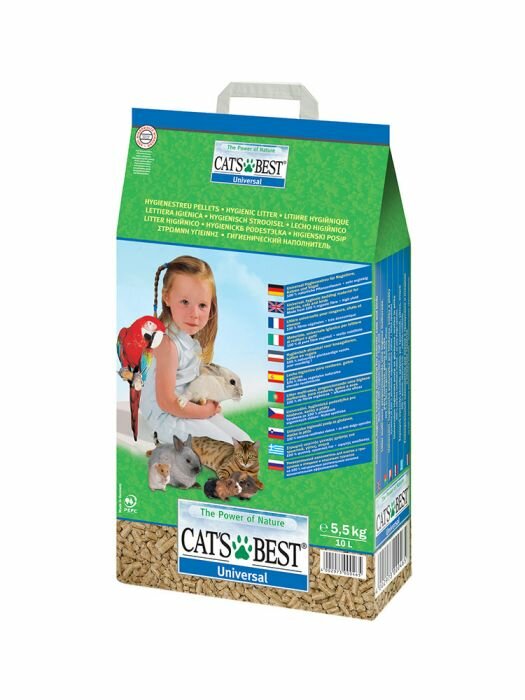 Image of Cat's Best Original Universal lettiera vegetale per animali di piccola taglia 10L