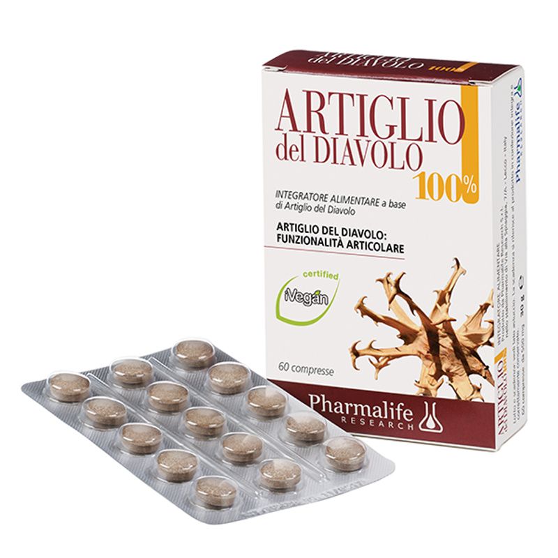 Pharmalife Artiglio del Diavolo 100% integratore alimentare utile per la funzionalità articolare 60