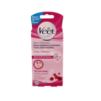 Veet Easy-Gelwax Strisce Depilatorie di precisione per il viso 32 pezzi