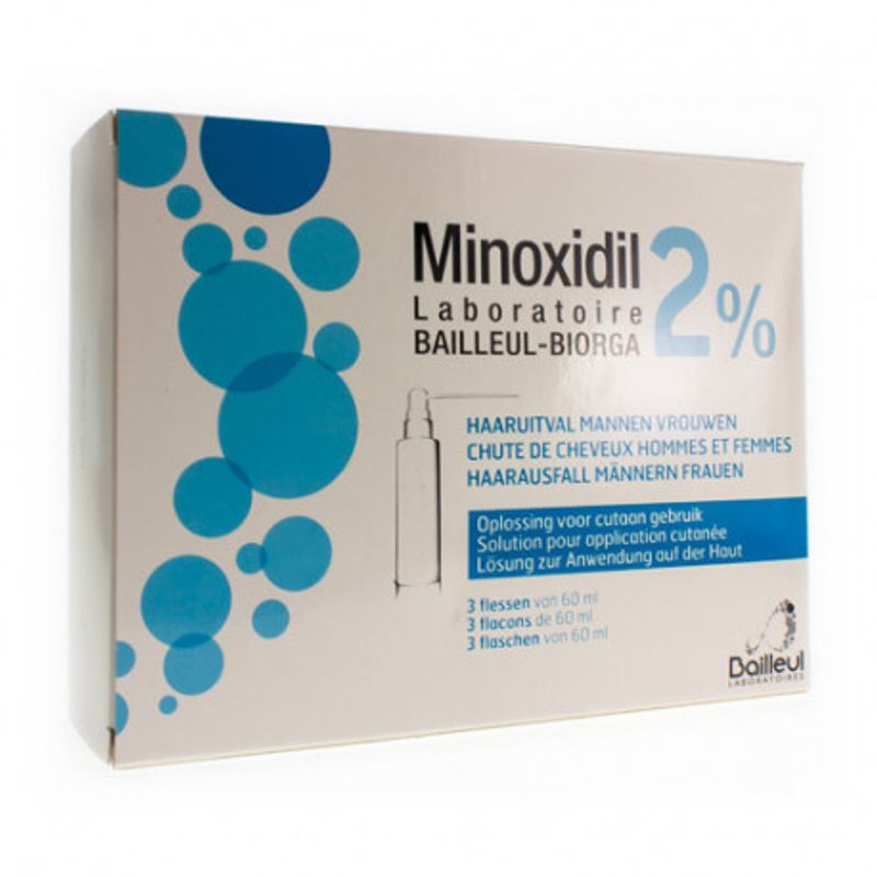 Biorga Minoxidil 2% Soluzione Cutanea 3 flaconi