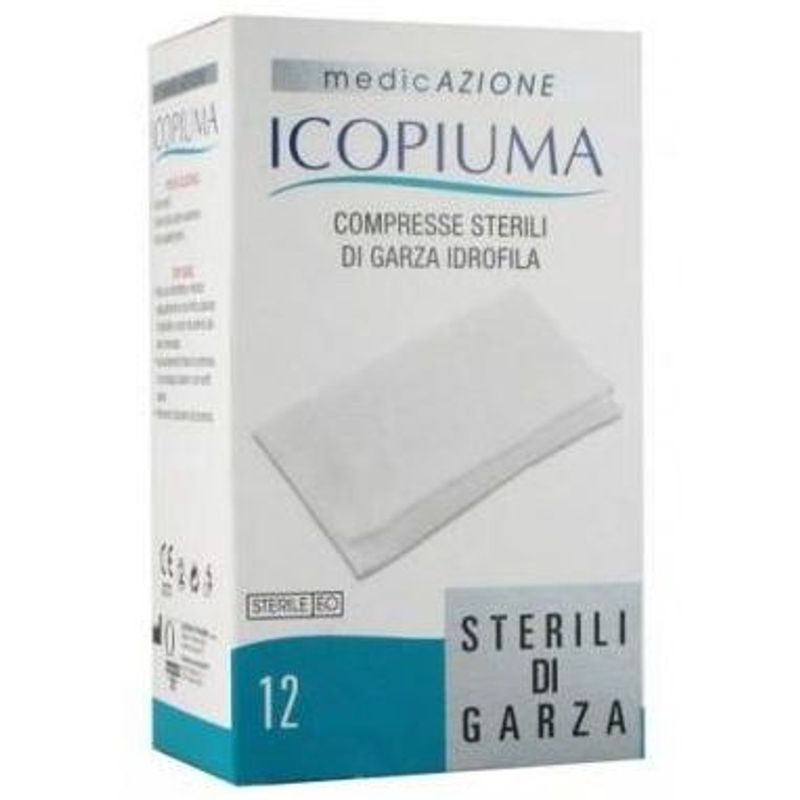 Garza Tnt Icopiuma 36x40cm compresse sterili di garza idrofila 12 pezzi