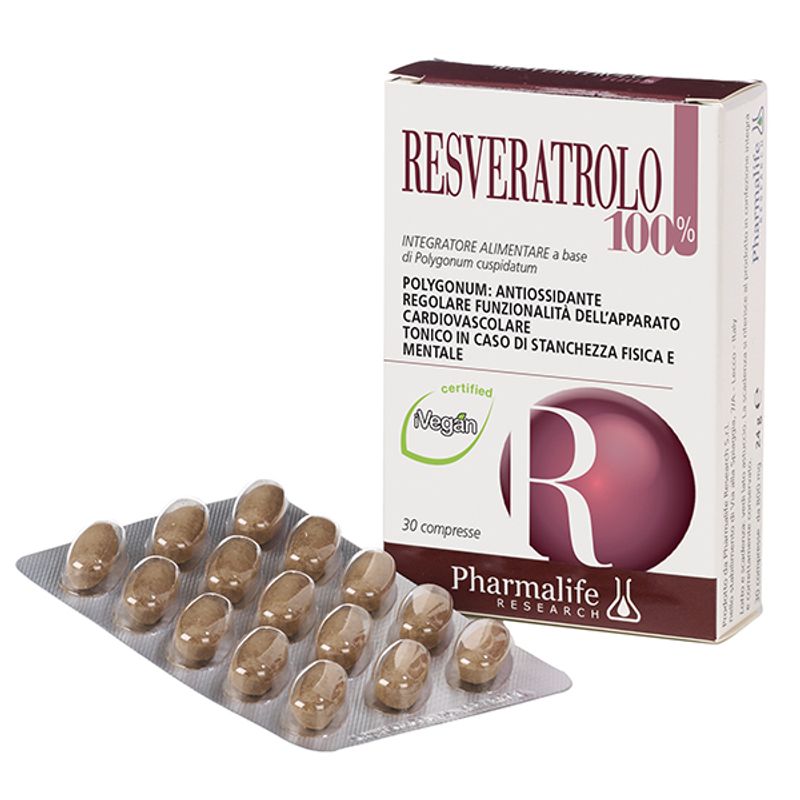 Pharmalife Resveratrolo 100% tonico cardioprotettivo 30 compresse