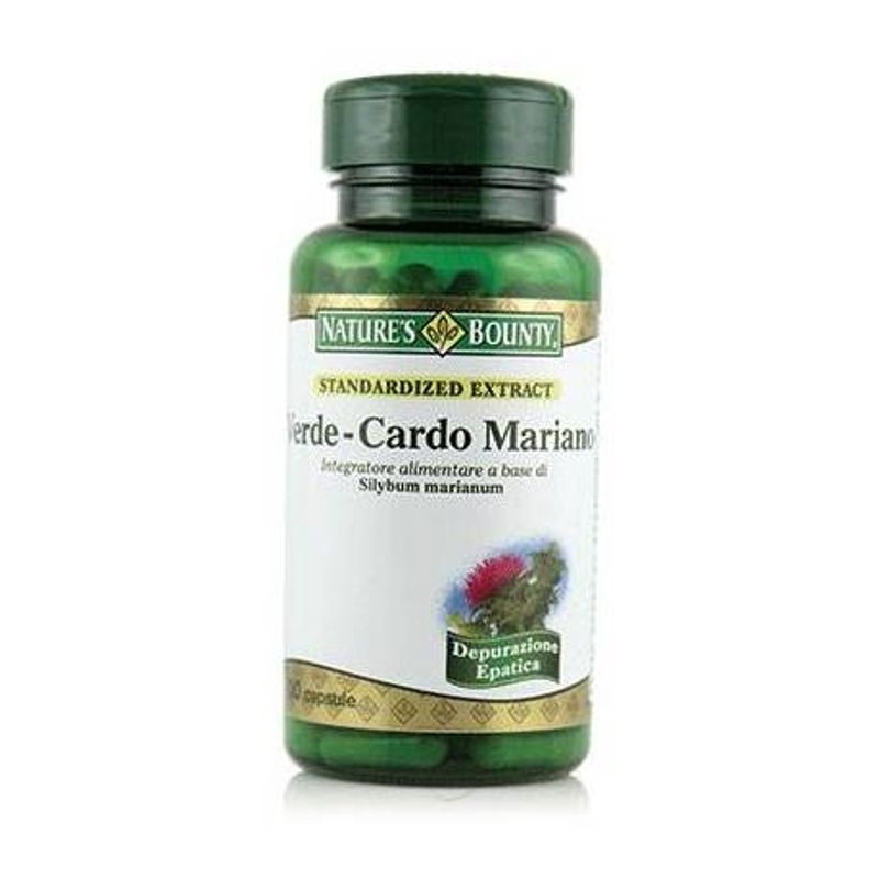 Nature's Bounty Verde Cardo Mariano utile per la funzionalità epatica 60 perle