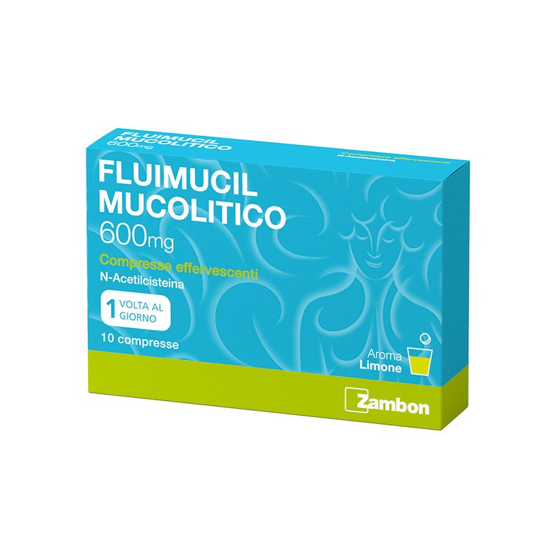 FLUIMUCIL MUCOLITICO 600 mg 10 compresse effervescenti gusto Limone