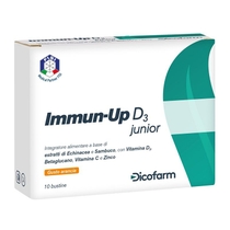 Immun-Up D3 Junior benessere delle vie respiratorie gusto Arancia 10 bustine