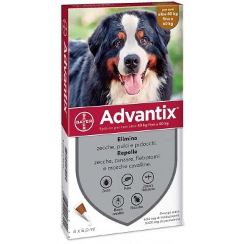 Advantix Spot-on per cani da 40 a 60kg (4x6ml)
