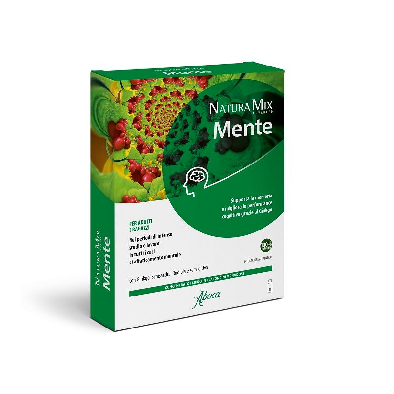 Aboca Natura Mix Mente integratore per affaticamento mentale 10 flaconcini