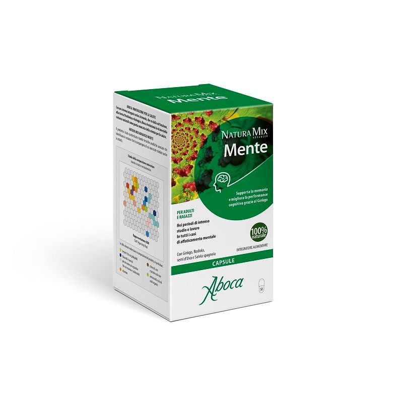 Aboca Natura Mix Mente integratore per affaticamento mentale 50 capsule