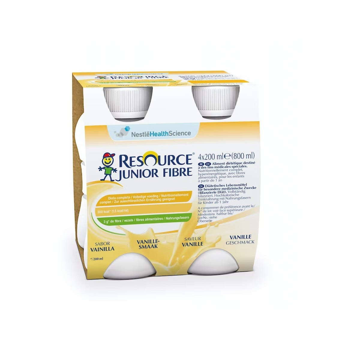 Resource Junior Fibre Vaniglia Bevanda Ipercalorica 4x200ml