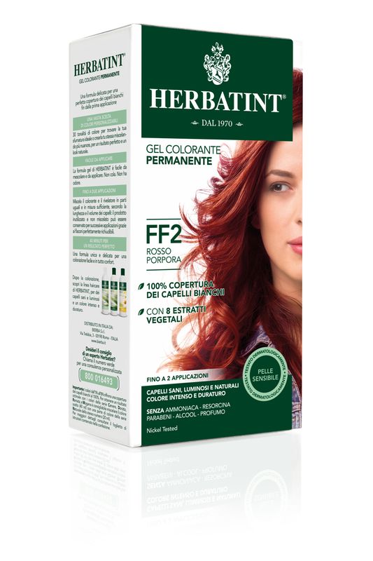 Herbatint Tinta per capelli gel permanente FF2 Rosso Porpora 150ml