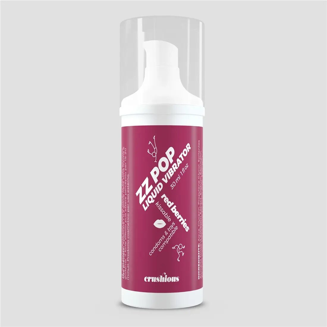 Crushious Vibratore Liquido Zz Pop Aromatizzato Frutti Rossi 30ml