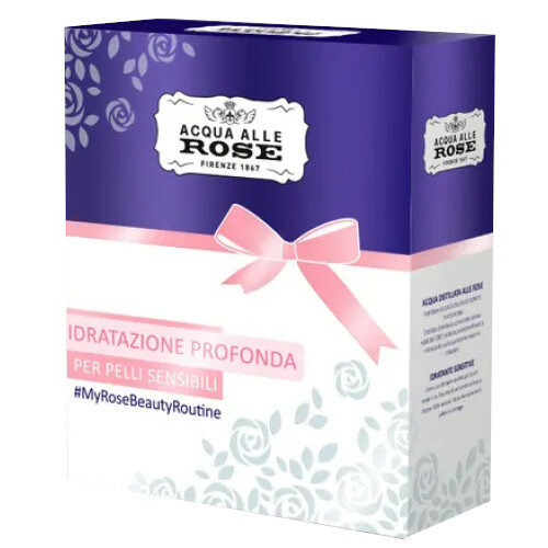 Acqua alle Rose Sensitive Beauty Routine acqua micellare 200ml + crema viso antirughe 50ml + mascher