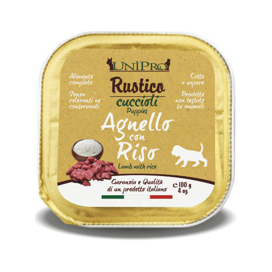 Image of RUSTICO AGNELLO E RISO GR.100 CUCCIOLI