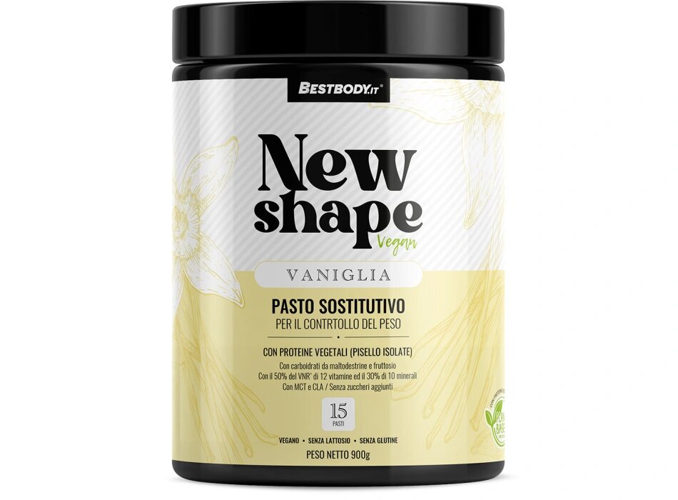 BestBody New Shape Veg Pasto Sostitutivo Gusto Vaniglia 900g-1
