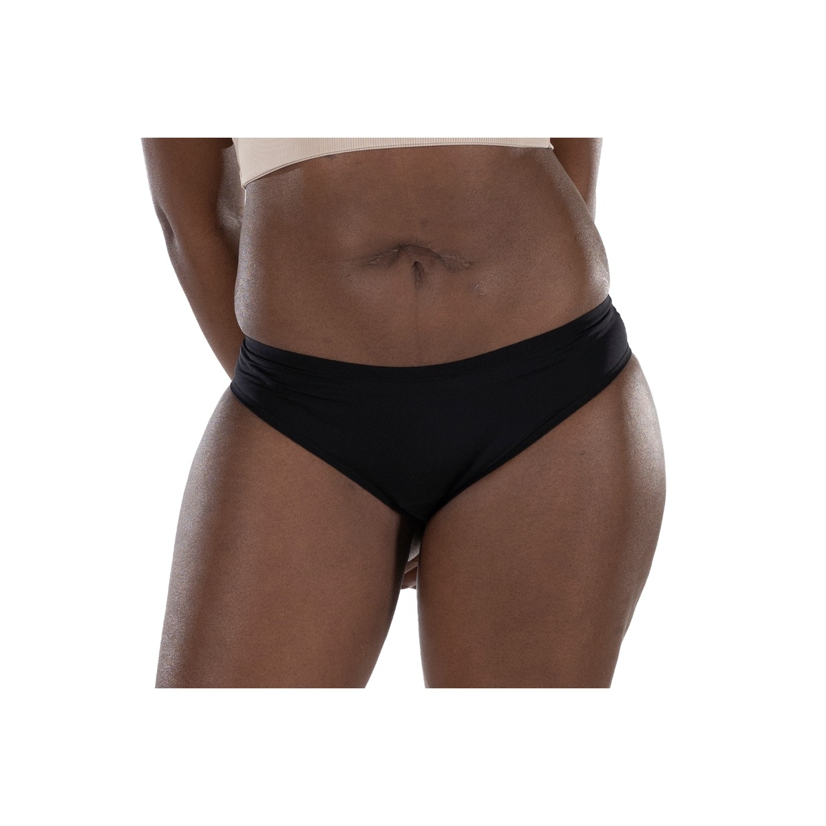 Image of Fluyda Slip Linea Basic Mutandina Assorbente Bianco/Nero Taglia L