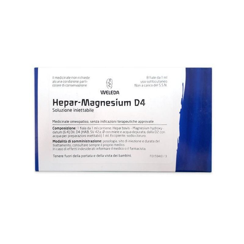 Weleda Hepar-Magnesium D4 medicinale omeopatico 8 fiale