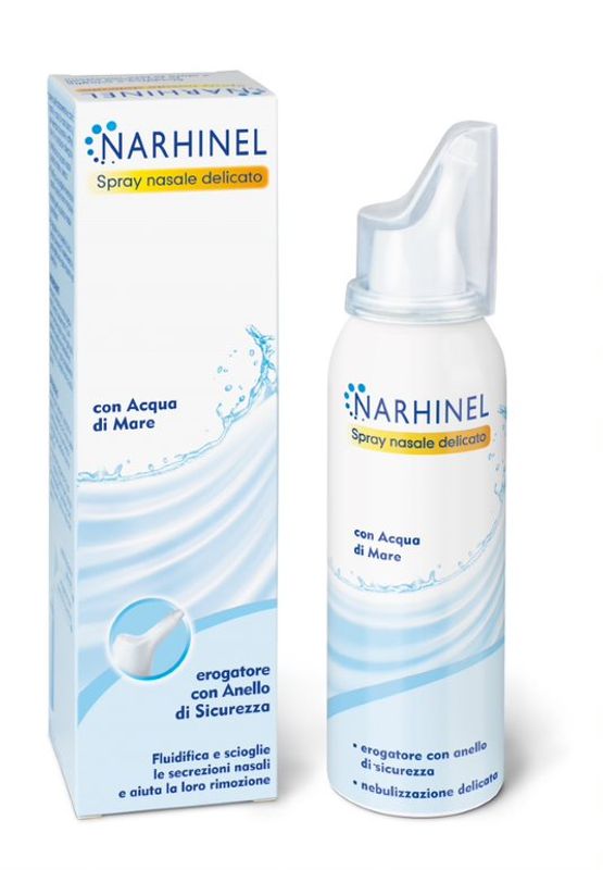 Narhinel Spray Nasale Delicato Isotonico Lavaggio Nasale Bambini Naso Chiuso Con Acqua Di Mare 100ml