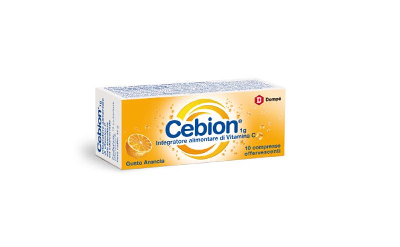 Cebion 1g Vitamina C 10 compresse effervescenti gusto arancia