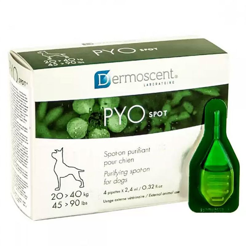 Image of Dermoscent PYO Spot 4 pippette per cane 20-40kg