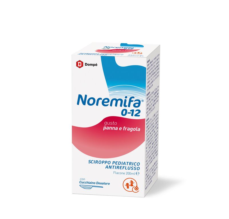 Noremifa sciroppo pediatrico 0-12 panna e fragola 200ml