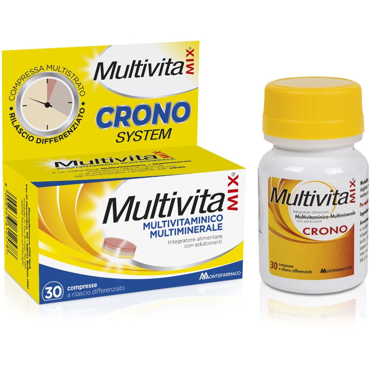 Multivita mix Crono Multivitaminico e multiminerale 30 Compresse a rilascio differenziato