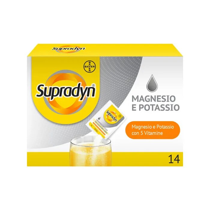 Supradyn Magnesio e Potassio Integratore sport con Vitamine B Vitamina C e Minerali 14 Bustine Eff
