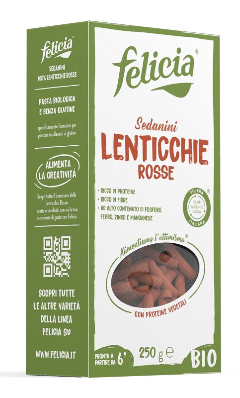 Felicia Bio Sedanini Lenticchie Rosse 250 g