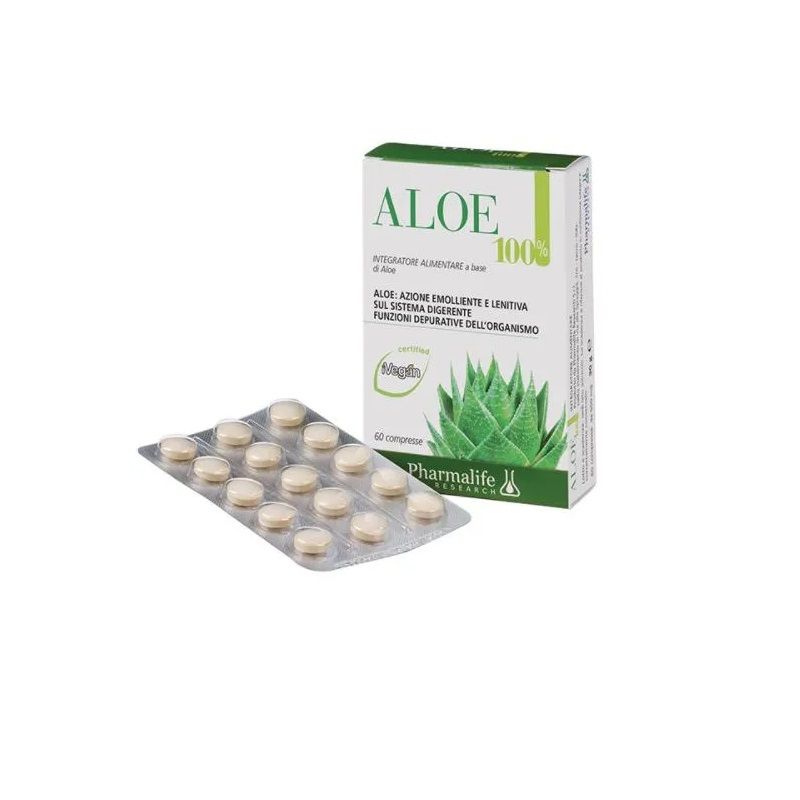 Pharmalife Aloe 100% integratore alimentare 60 compresse