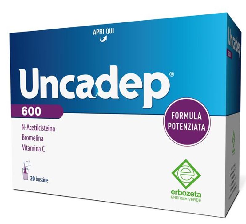 Uncadep 600 coadiuvante mucolitico 20 bustine-1