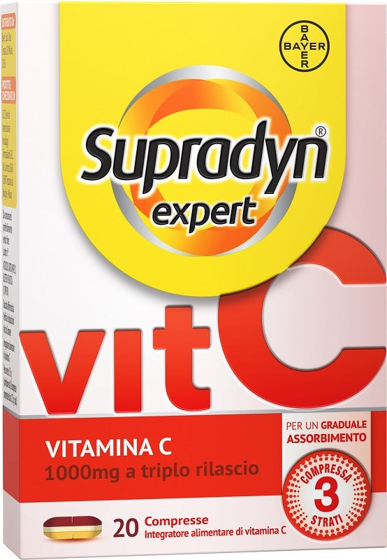 Supradyn Expert Vitamina C 1000mg Integratore Sistema Immunitario 20 Compresse Assorbimento Graduale