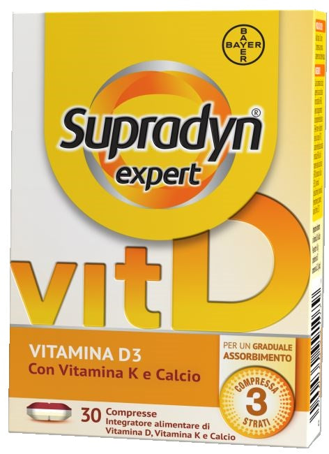 Supradyn Expert Vitamina D3 1000 ui  K2 2000 ui Formula a 3 Strati Per Assorbimento Ottimizzato 30 Cpr