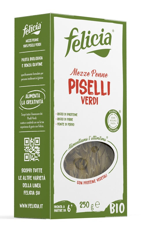 Felicia Bio Mezze Penne Piselli Verdi 250 g