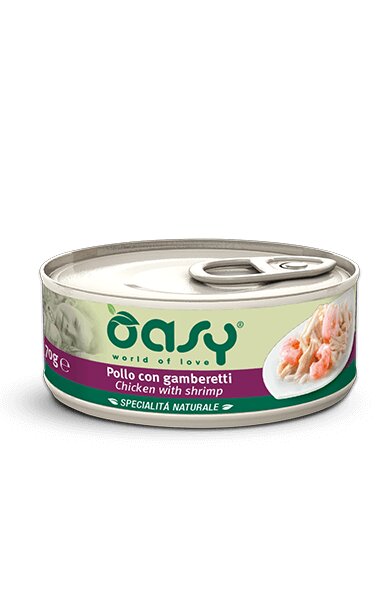 Image of Oasy Specialità Naturale Gatto Pollo Con Gamberetti 70g