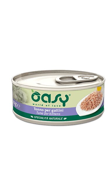 Image of Oasy Wet Cat Tonno Cibo Umido Per Gattini Lattina 70g