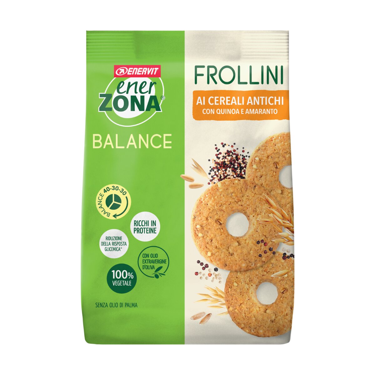 Image of Enerzona Frollini 40-30-30 di cereali antichi 250g