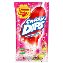 Chupa Chups Crazy Dips lecca lecca alla fragola con polvere effervescente-1