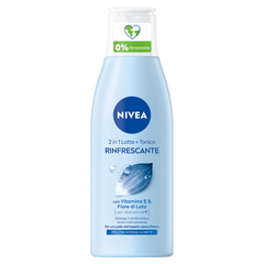 Nivea 2 in 1 Latte + Tonico Rinfrescante Latte Detergente Viso E Tonico Idratante 200ml
