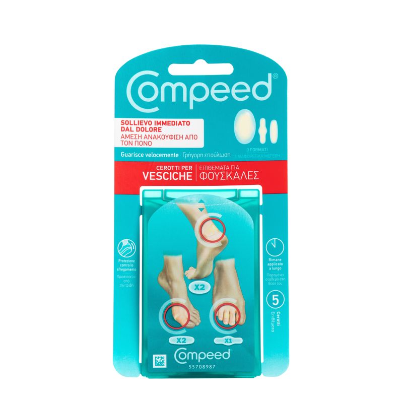 Compeed cerotti per vesciche formati misti 5 pezzi
