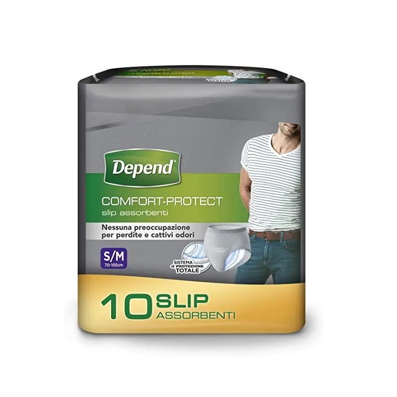 Depend Comfort Protect slip assorbenti uomo taglia S/M 10 pezzi-1