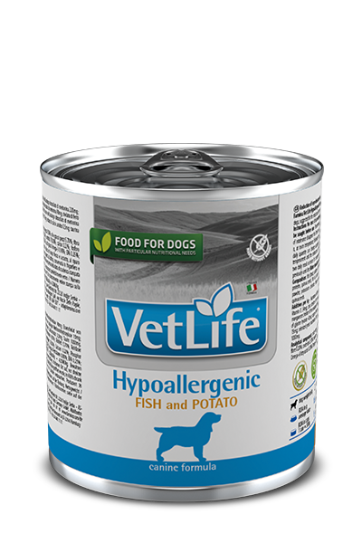 Image of Farmina Vet Life Hypoallergenic Pesce E Patate Per Cani Lattina 300g