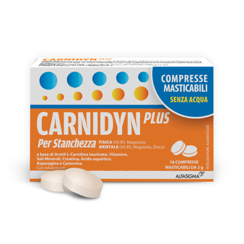 Image of Carnidyn Plus stanchezza fisica e mentale 18 compresse masticabili