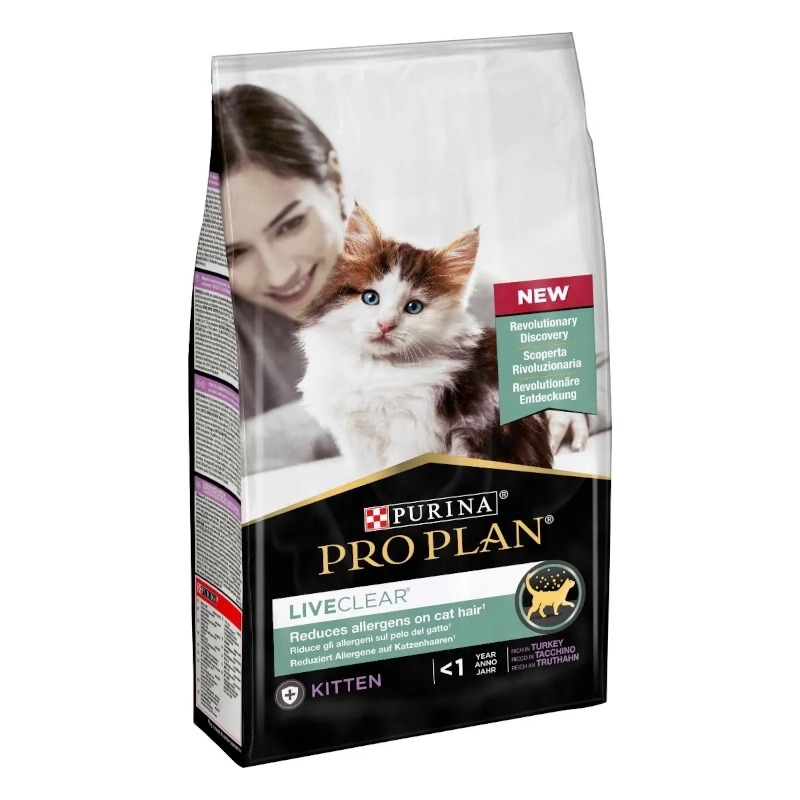 Image of Purina Pro Plan LiveClear Kitten Gatto Crocchette Al Tacchino 1,4kg