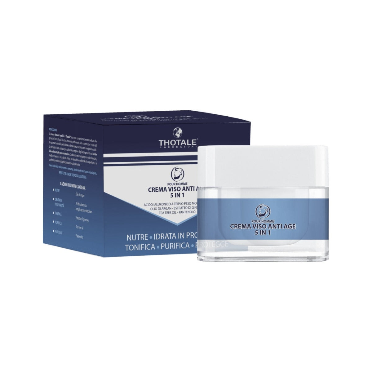 Thotale Crema Viso Uomo Antiage 5 in 1 50 ml