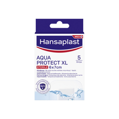 Hansaplast Cerotti Aqua Protect XL Impermeabili Per Grandi Ferite 6x7cm 5 Pezzi