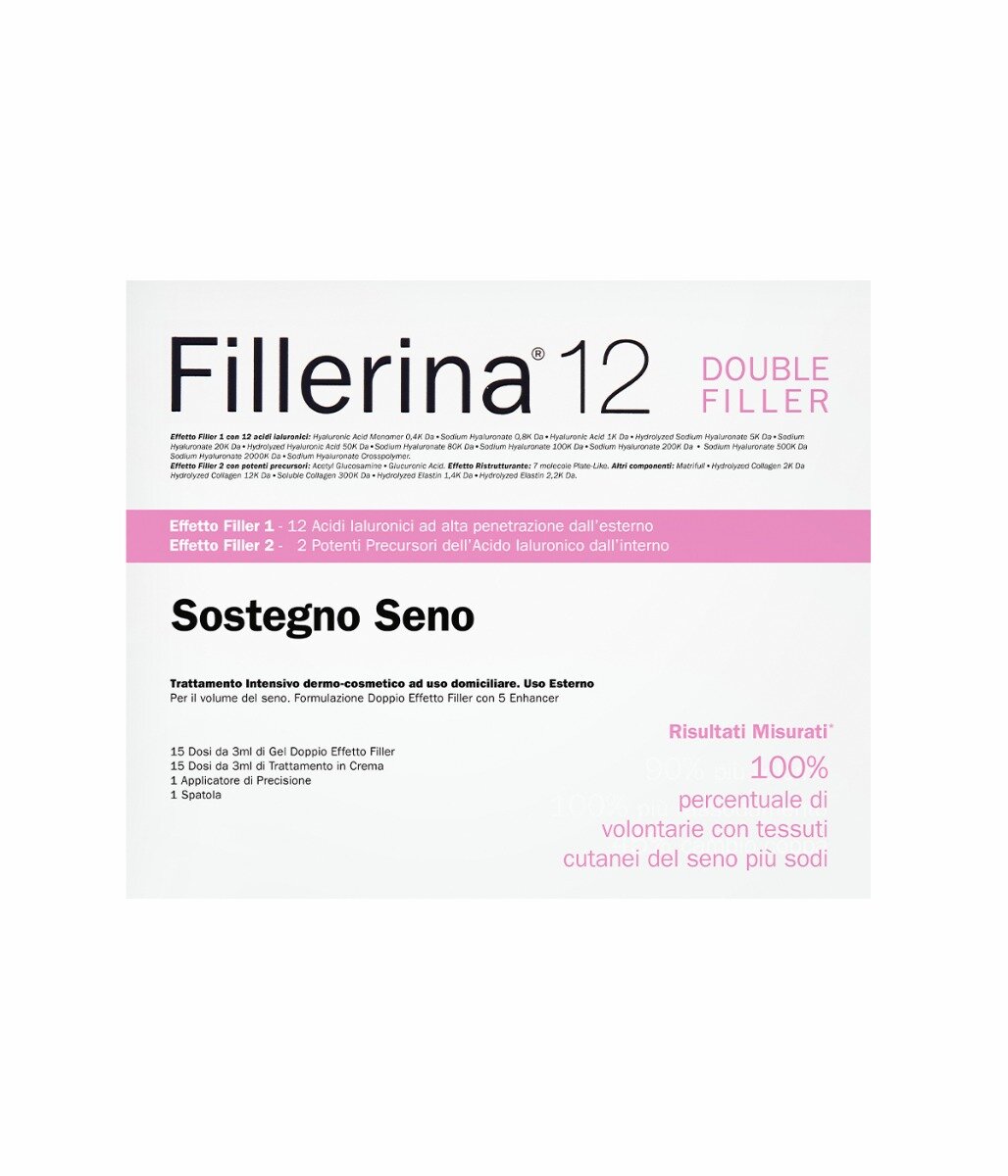 Fillerina 12 Double Filler Sostegno Seno Grado 3 trattamento intensivo 15 dosi crema + 15 dosi gel d