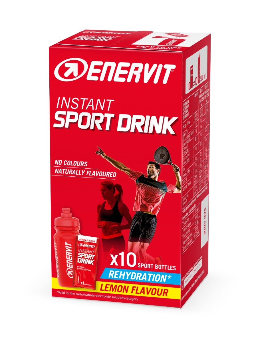 Image of Enervit Instant Sport Drink integratore alimentare gusto limone 10 buste