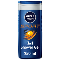 Nivea Men Doccia Shampoo Sport Docciaschiuma Uomo Rivitalizzante Per Viso Corpo E Capelli 250ml