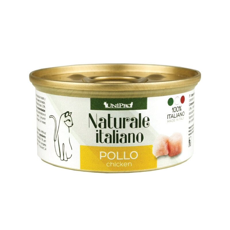Unipro Naturale Italiano Pollo In Acqua Di Cottura Cibo Umido Per Gatti 85g