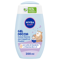Nivea Baby Gel Doccia Dolce Nanna Dai Capelli Ai Piedini Detergente Neonato Corpo E Capelli 200ml
