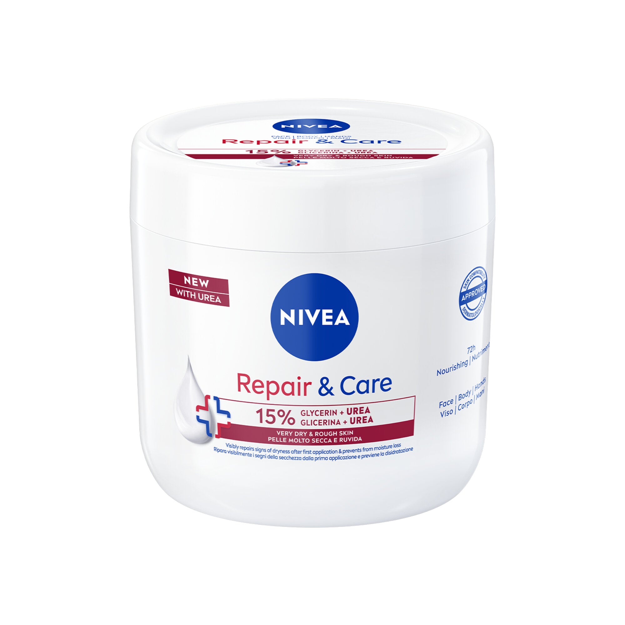 Nivea Crema Corpo Repair & Care Urea Crema Multiuso Idratante Per Pelle Molto Secca E Ruvida 400ml